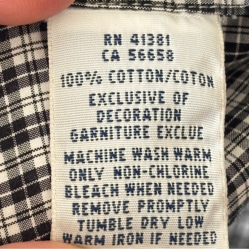 Ralph Lauren Men's Custom Painted Upcycled Button Down Checkered Large Shirt - Picture 8 of 12
